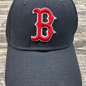 Black Baseball Cap with Red Logo